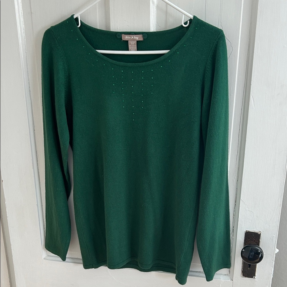 White Stag Green Crew Neck Sweater